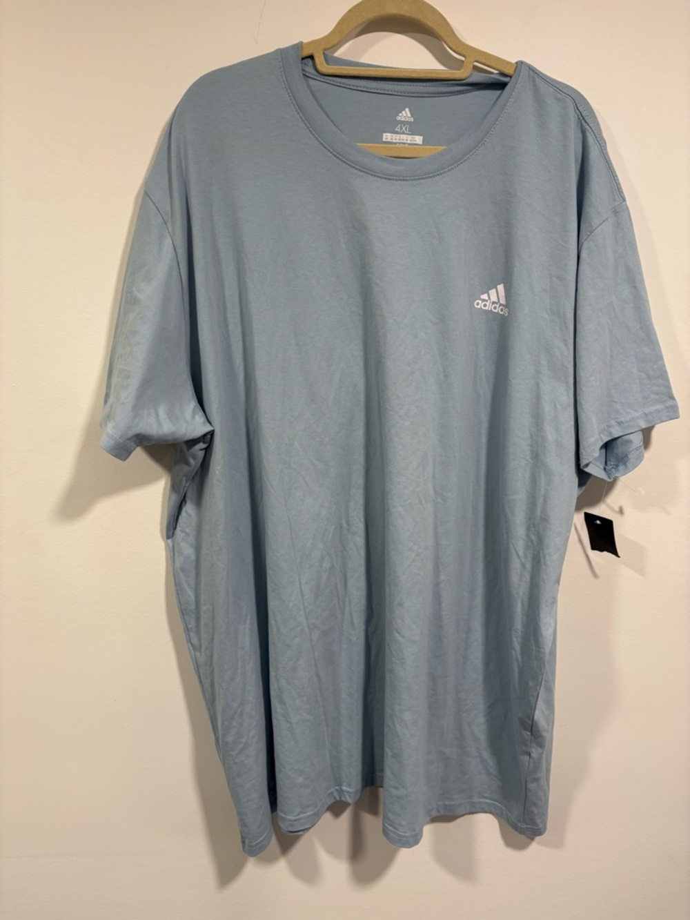 adidas Men's Pale Blue Short-Sleeve Crew Tee - Picture 4 of 5